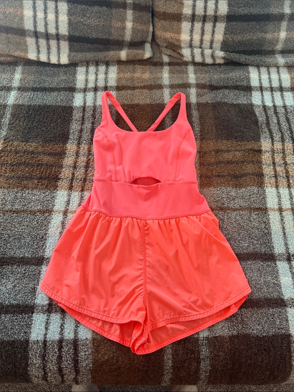 Free People Righteous Runsie in hot pink/coral